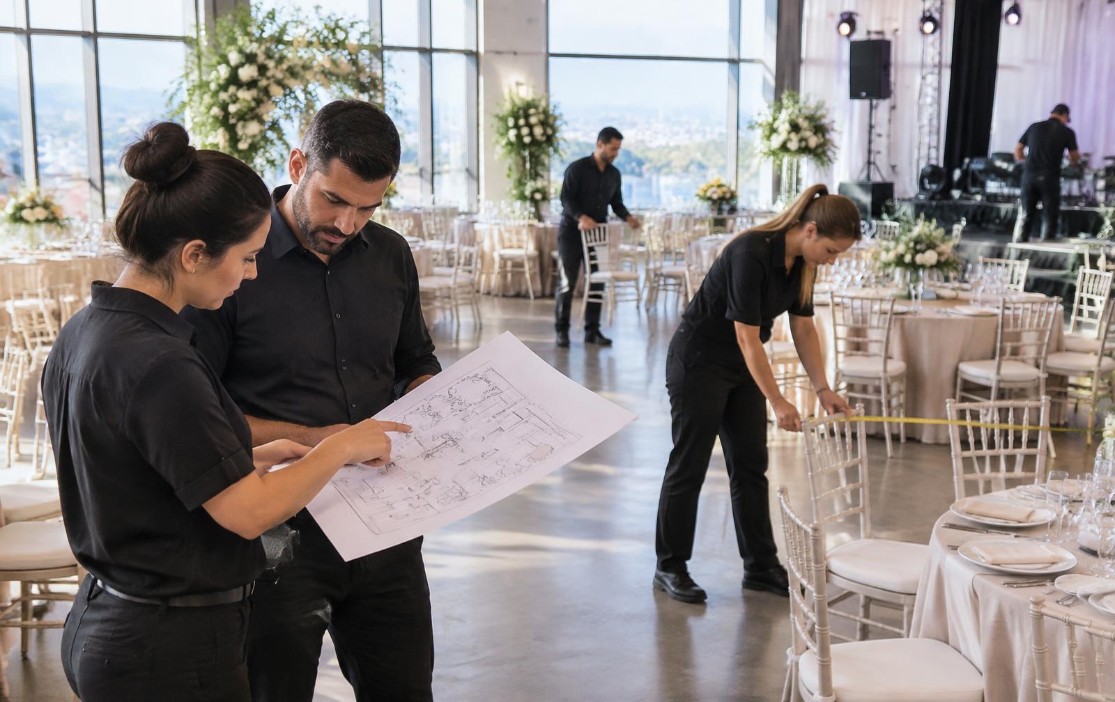 הקמת ציוד לאירוע לפי תכנית מסודרת הקמת ציוד לאירוע לפי תכנית מסודרת